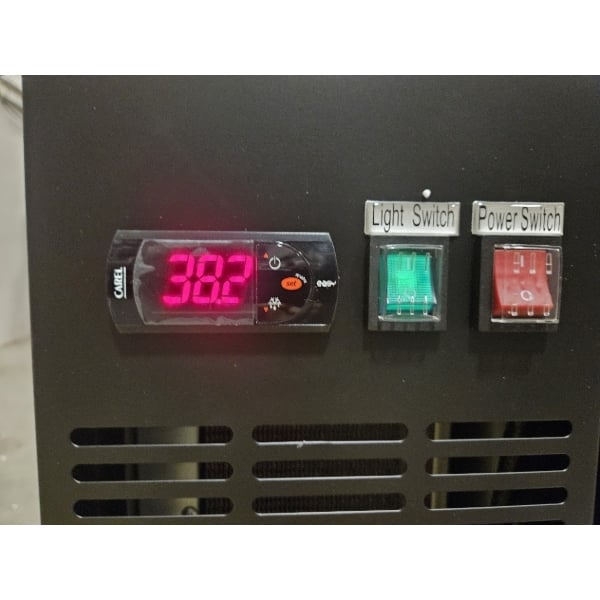 Scratch and Dent Avantco UDD-4-HC Black Kegerator / Beer Dispenser with (2) 2 Tap Towers - (3) 1/2 Keg Capacity