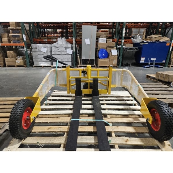 Scratch and Dent Vestil ALL-T-2-48 2,000 lb. All-Terrain Pallet Truck with 9 1/2" - 26" x 48" Width-Adjustable Forks