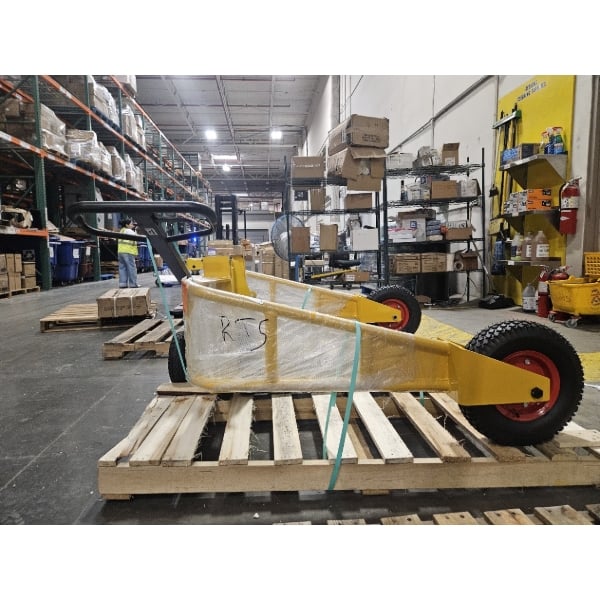 Scratch and Dent Vestil ALL-T-2-48 2,000 lb. All-Terrain Pallet Truck with 9 1/2" - 26" x 48" Width-Adjustable Forks