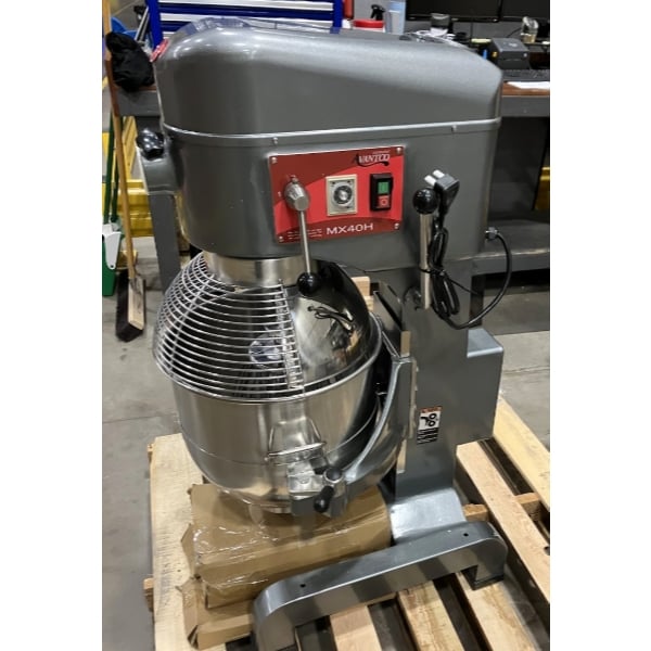 Scratch and Dent Avantco MX40H 40 Qt. Planetary Floor Mixer with Guard & Standard Accessories - 240V, 2 hp