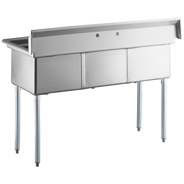 Scratch and Dent Steelton 59 1/2" Three Compartment Commercial Sink