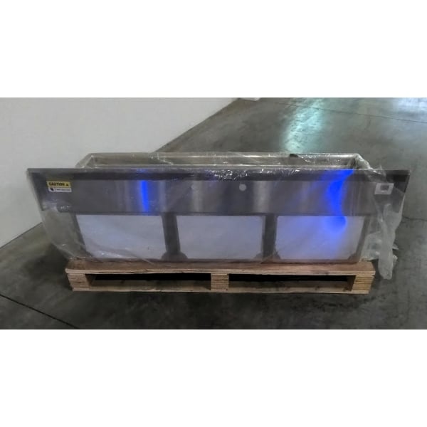 Scratch and Dent Steelton 59 1/2" Three Compartment Commercial Sink