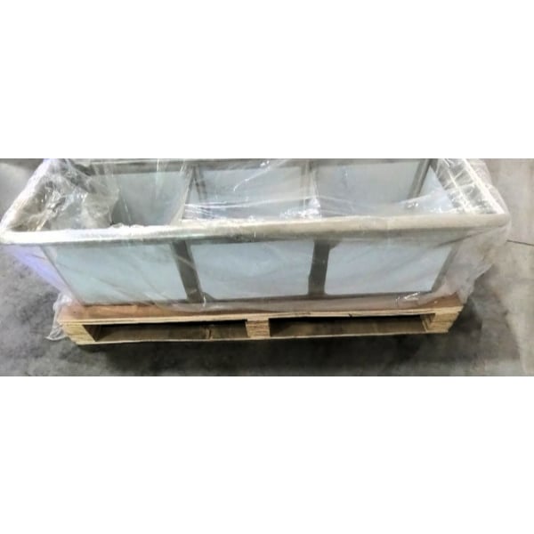 Scratch and Dent Steelton 59 1/2" Three Compartment Commercial Sink