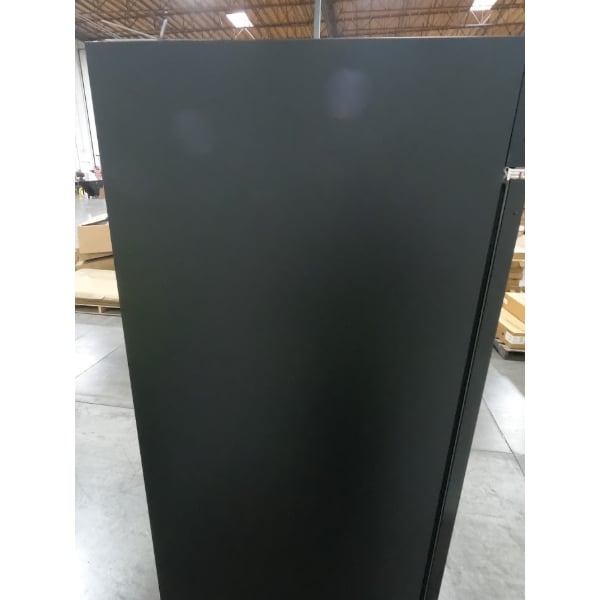 Scratch and Dent Avantco GDC-49-HC 53" Black Swing Glass Door Merchandiser Refrigerator with LED Lighting