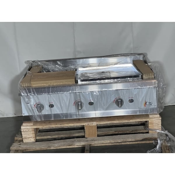 Scratch and Dent Cooking Performance Group GM-CPG-36-NL 36" Gas Countertop Griddle with Manual Controls - 90,000 BTU