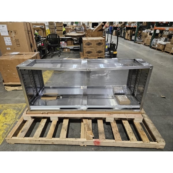 Scratch and Dent Regency 15" x 72" 18 Gauge Type 304 Stainless Steel Dish Cabinet with Adjustable Midshelf