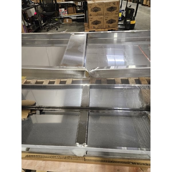 Scratch and Dent Regency 15" x 72" 18 Gauge Type 304 Stainless Steel Dish Cabinet with Adjustable Midshelf