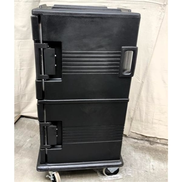 Scratch and Dent Cambro UPC800110 Ultra Camcart® Black Insulated Food Pan Carrier - Holds 12 Pans