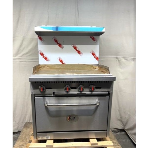 Scratch and Dent Cooking Performance Group S36-G36-N Natural Gas 36" Range with 36" Griddle and 1 Standard Oven - 90,000 BTU