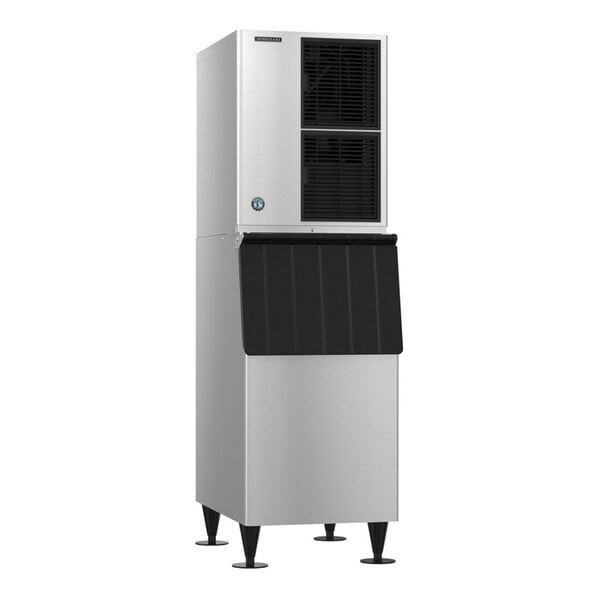 Scratch and Dent Hoshizaki KM-322MAK Slim-Line Series 22" Air-Cooled Modular Crescent Ice Machine with Stainless Steel Finish and 300 lb. Storage - 489 lb., 115V, 1 Phase
