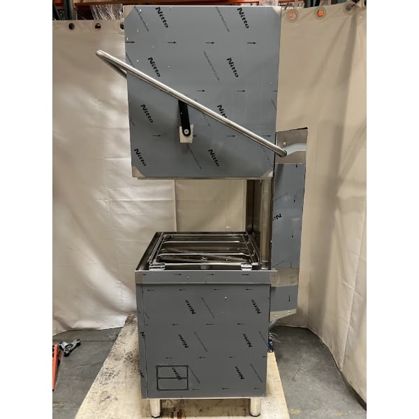 Scratch and Dent MainStreet Equipment HTDT Single Rack High-Temperature Door-Type Dish Machine with Booster Heater - 208-240V, 3 Phase