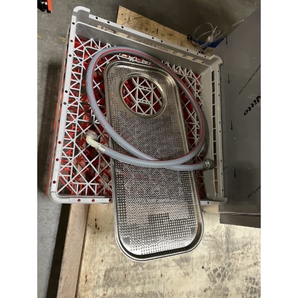 Scratch and Dent MainStreet Equipment HTDT Single Rack High-Temperature Door-Type Dish Machine with Booster Heater - 208-240V, 3 Phase