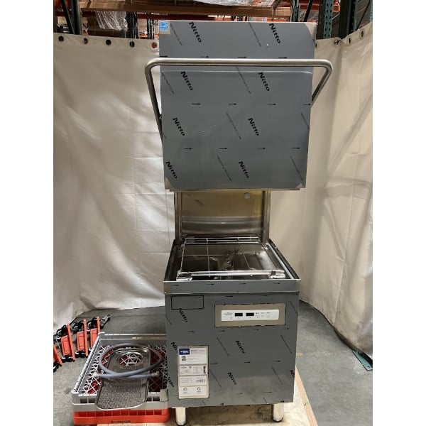 Scratch and Dent MainStreet Equipment HTDT Single Rack High-Temperature Door-Type Dish Machine with Booster Heater - 208-240V, 3 Phase
