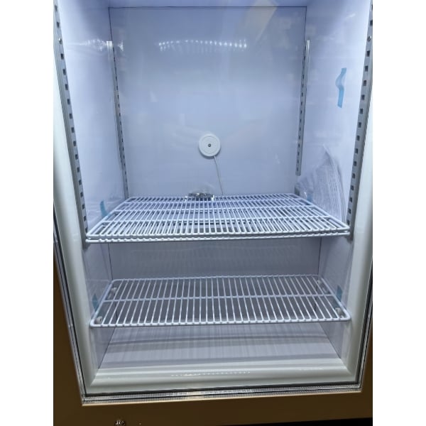 Scratch and Dent Avantco CFM3 White Customizable Countertop Display Freezer with Swing Door