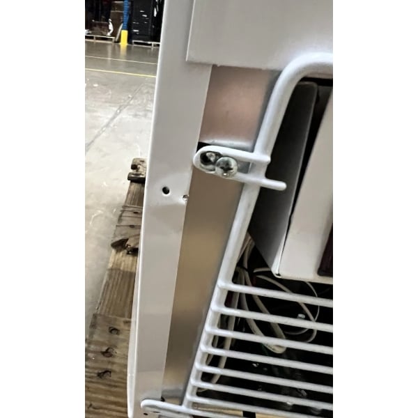 Scratch and Dent Avantco CFM3 White Customizable Countertop Display Freezer with Swing Door