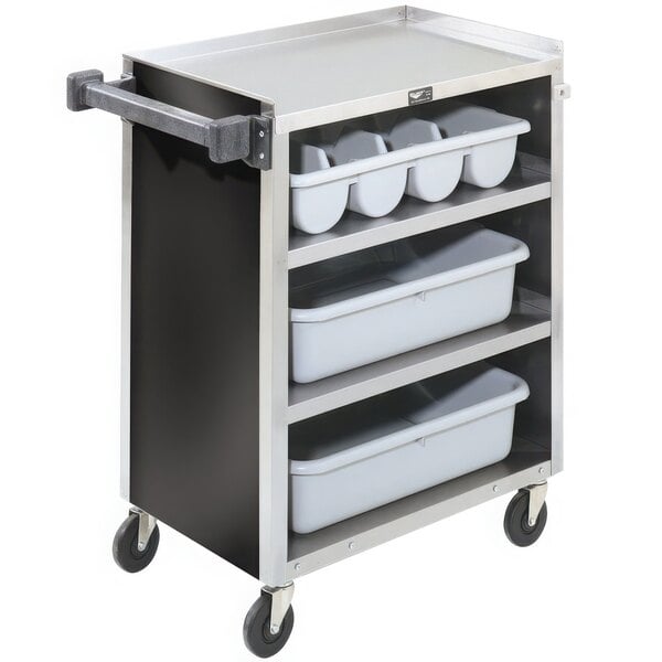 Scratch and Dent Vollrath 97180 4 Shelf Bussing Cart - 27 1/2" x 15 1/2" x 34"