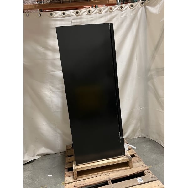 Scratch and Dent Beverage-Air MMR12HC-1-B-18 MarketMax 24" Black Refrigerated Glass Door Merchandiser with Left-Hinged Door