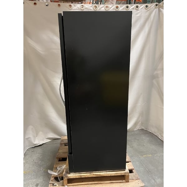 Scratch and Dent Beverage-Air MMR12HC-1-B-18 MarketMax 24" Black Refrigerated Glass Door Merchandiser with Left-Hinged Door
