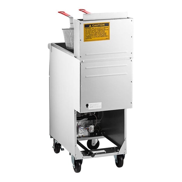 Scratch and Dent Avantco FF50 Liquid Propane 50 lb. Stainless Steel Floor Fryer - 120,000 BTU