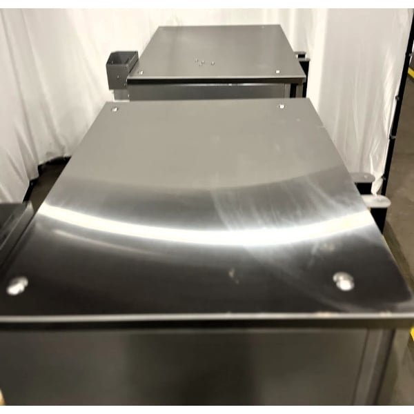 Scratch and Dent Cooking Performance Group FGC-200-LK Double Deck Standard Depth Full Size Liquid Propane Convection Oven with Legs - 108,000 BTU
