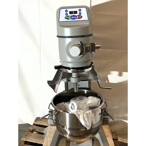 Scratch and Dent Globe SP30 30 Qt. Planetary Floor Mixer with Guard & Standard Accessories - 120V, 1 hp