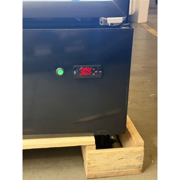 Scratch and Dent MainStreet Equipment GMC-49 52 3/4" Black Swing Glass Door Merchandiser Refrigerator - 120V