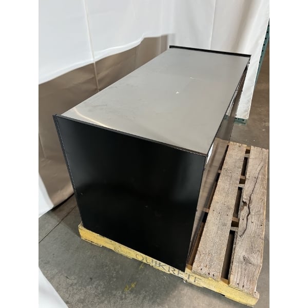 Scratch and Dent All State Manufacturing 49" x 23 1/4" x 34" Coffee Stand with Condiment Tray and Trash Receptacles OCS490 TR SF