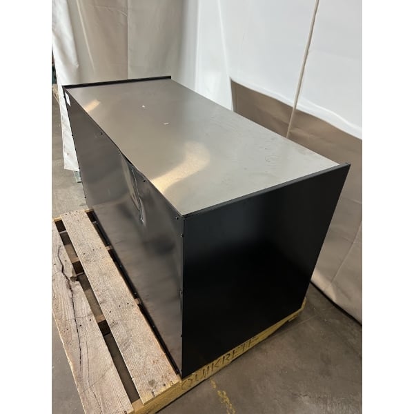 Scratch and Dent All State Manufacturing 49" x 23 1/4" x 34" Coffee Stand with Condiment Tray and Trash Receptacles OCS490 TR SF