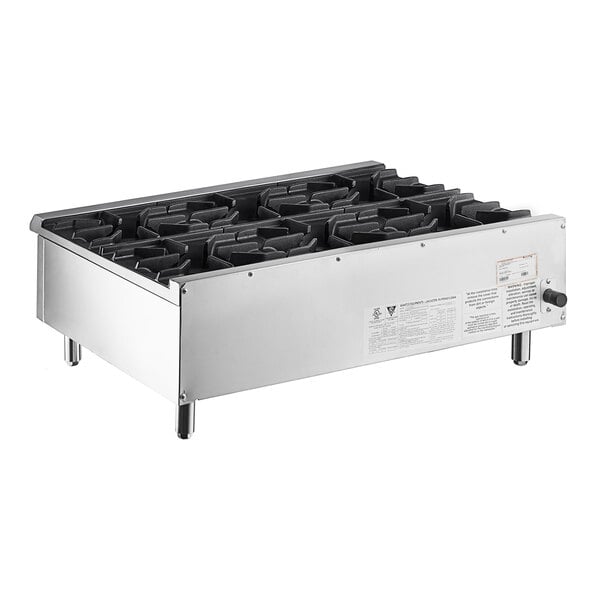 Scratch and Dent Avantco Chef Series CAG-R-6-36 36" 6 Burner Gas Countertop Range - 150,000 BTU