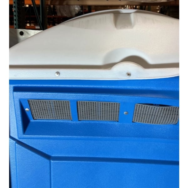 Scratch and Dent PolyJohn PJN3-1001 Blue Portable Restroom with Translucent Top - Assembled
