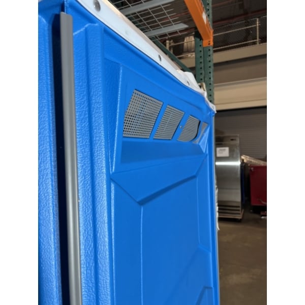Scratch and Dent PolyJohn PJN3-1001 Blue Portable Restroom with Translucent Top - Assembled