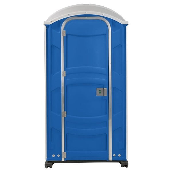 Scratch and Dent PolyJohn PJN3-1001 Blue Portable Restroom with Translucent Top - Assembled