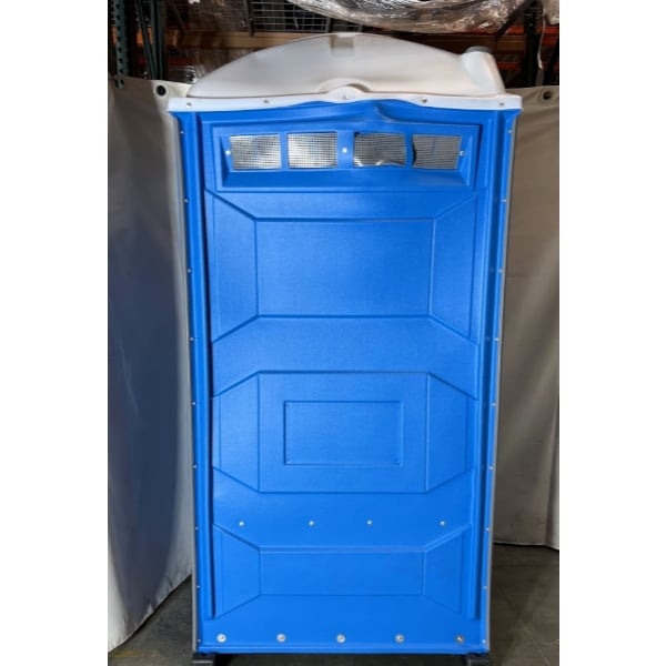 Scratch and Dent PolyJohn PJN3-1001 Blue Portable Restroom with Translucent Top - Assembled