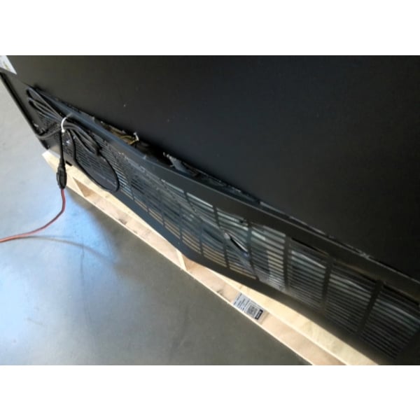 Scratch and Dent Avantco GDC-49-HC 53" Black Swing Glass Door Merchandiser Refrigerator with LED Lighting