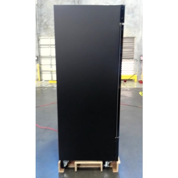 Scratch and Dent Avantco GDC-49-HC 53" Black Swing Glass Door Merchandiser Refrigerator with LED Lighting