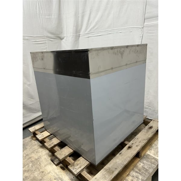 Scratch and Dent Regency Spec Line 30" x 30" 14-Gauge Stainless Steel Corner Work Table with Hinged Door and Lock