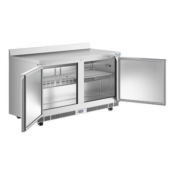 Scratch and Dent Avantco ZWT-60R-HC 60" Front Breathing Worktop Refrigerator with 3 1/2" Backsplash