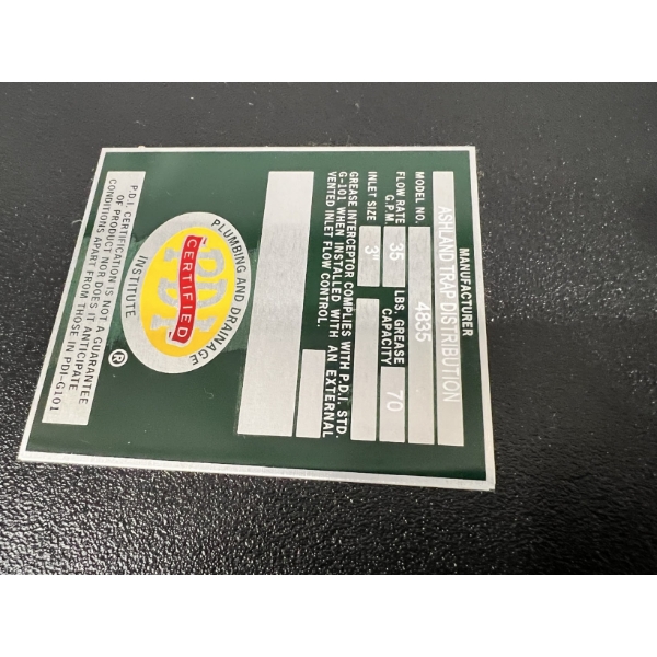 Scratch and Dent Ashland PolyTrap 4835 70 lb. Grease Trap with Threaded Connections