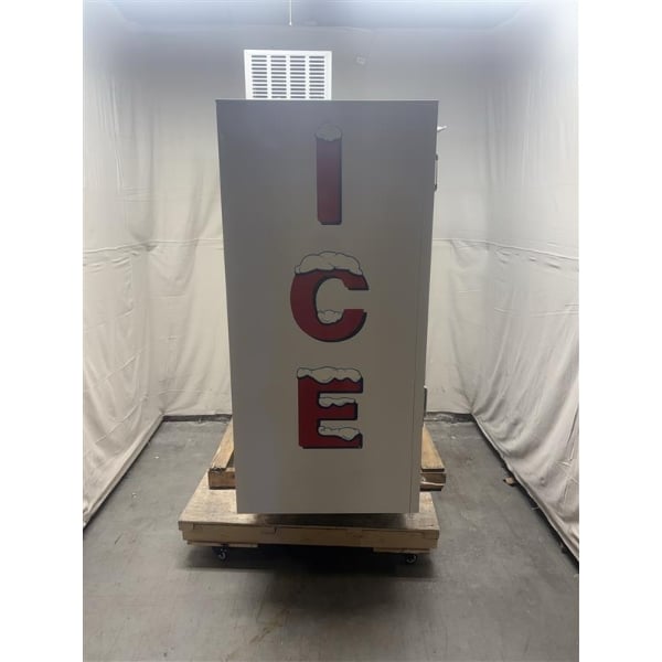 Scratch and Dent Leer 60AS-R290 73" Outdoor Auto Defrost Ice Merchandiser with Straight Front and Galvanized Steel Doors
