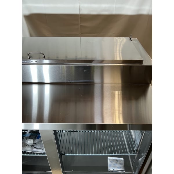 Scratch and Dent Avantco SSPPT-260 60" 2 Door Refrigerated Pizza Prep Table