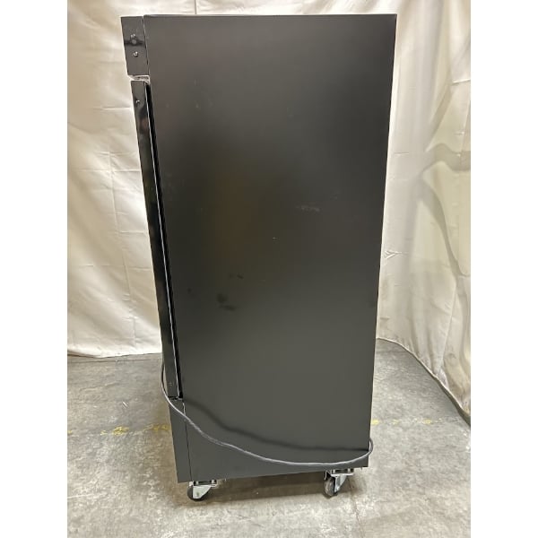 Scratch and Dent Avantco GDC-9F-HC 27" Black Swing Glass Door Merchandiser Freezer with LED Lighting