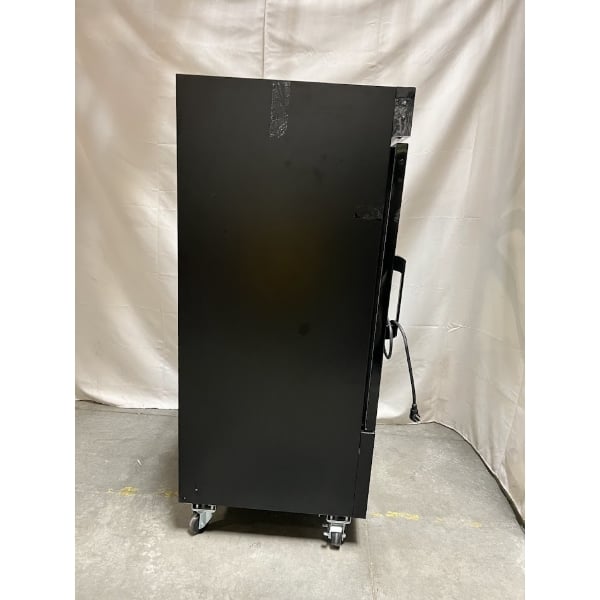 Scratch and Dent Avantco GDC-9F-HC 27" Black Swing Glass Door Merchandiser Freezer with LED Lighting