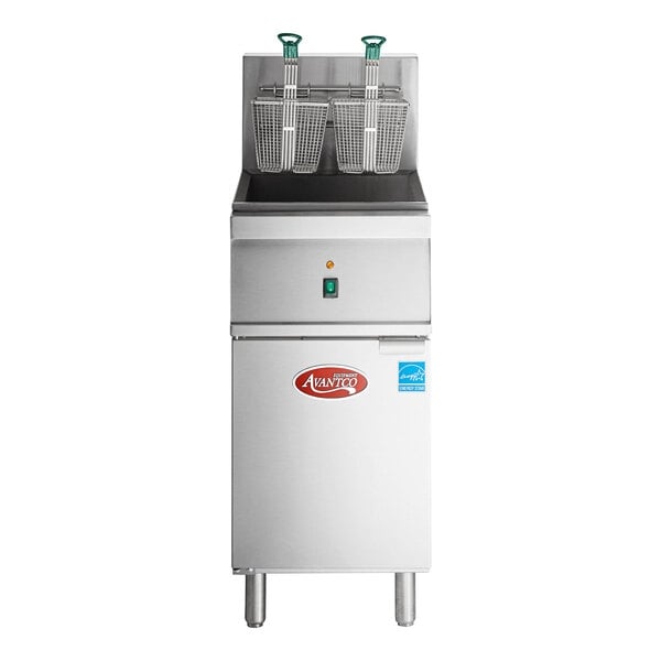 Scratch and Dent Avantco EF40-208-1 40 lb. Electric Floor Fryer - 208V, 1 Phase