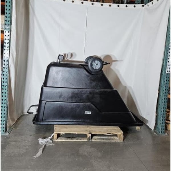 Scratch and Dent Lavex 1 Cubic Yard Black Light-Duty Tilt Truck / Trash Cart (850 lb. Capacity)
