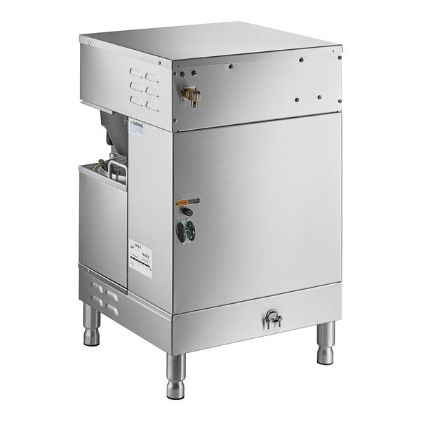 Scratch and Dent Curtis GEM-12D-10 Gemini Stainless Steel Twin Digital Satellite Coffee Brewer with Servers - 220V, 1 Phase