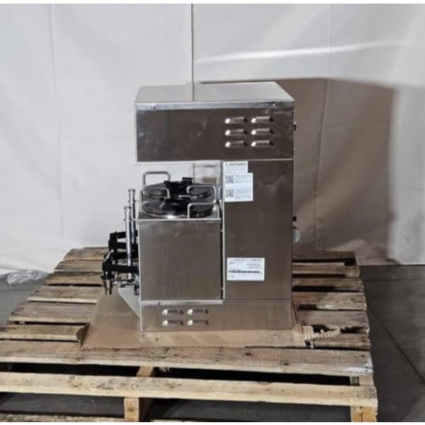 Scratch and Dent Curtis GEM-12D-10 Gemini Stainless Steel Twin Digital Satellite Coffee Brewer with Servers - 220V, 1 Phase