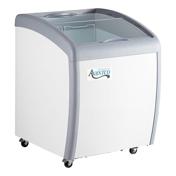 Scratch and Dent Avantco DFC6-HCL 26 3/16" Customizable Curved Top Display Ice Cream Freezer