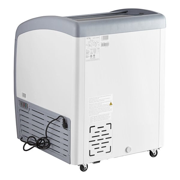 Scratch and Dent Avantco DFC6-HCL 26 3/16" Customizable Curved Top Display Ice Cream Freezer