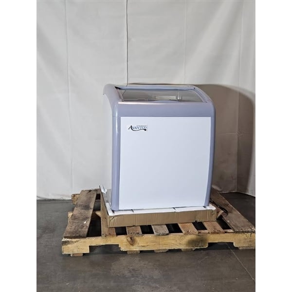 Scratch and Dent Avantco DFC6-HCL 26 3/16" Customizable Curved Top Display Ice Cream Freezer