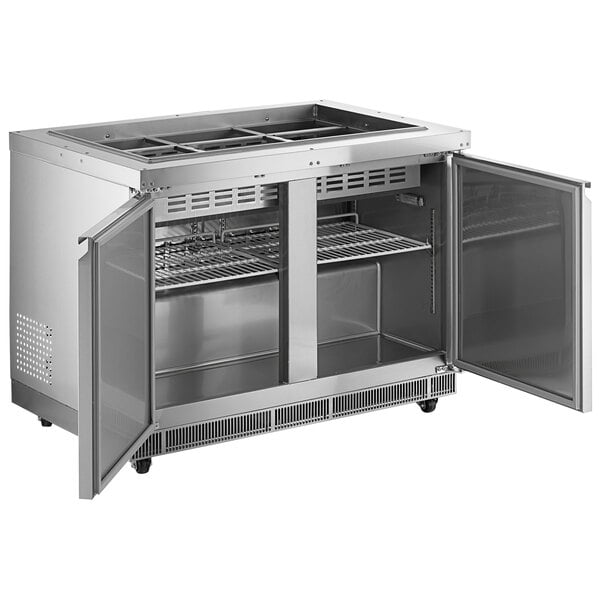 Scratch and Dent Avantco SS-CFT-48-HC 48" Stainless Steel Refrigerated Salad Bar / Cold Food Table